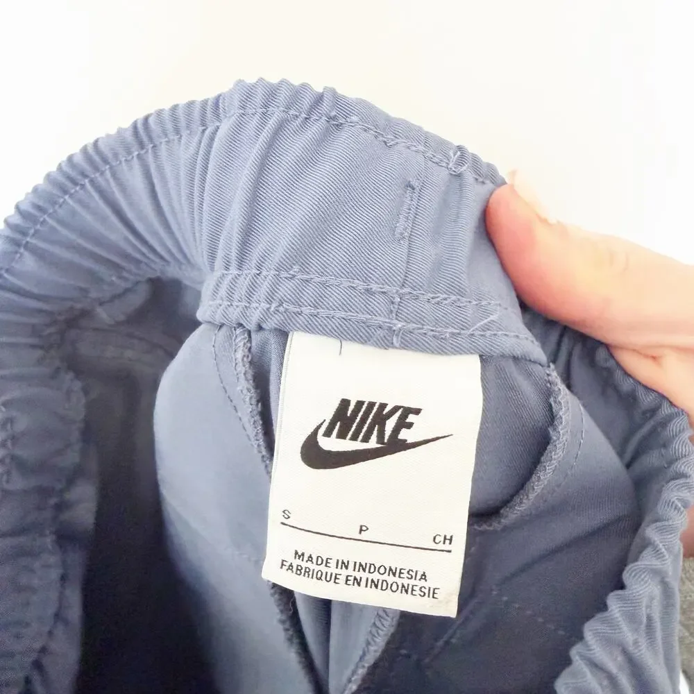 Nike Club Mens Woven Tapered Leg Pants Blue Sz S